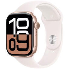 Apple Watch Series 10 42mm Rose Gold W/Light Blush sport Band S/M MWWH3QI/A