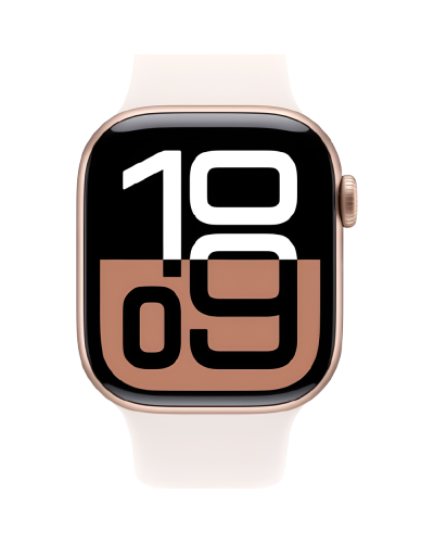 Apple Watch Series 10 42mm Rose Gold W/Light Blush sport Band S/M MWWH3QI/A