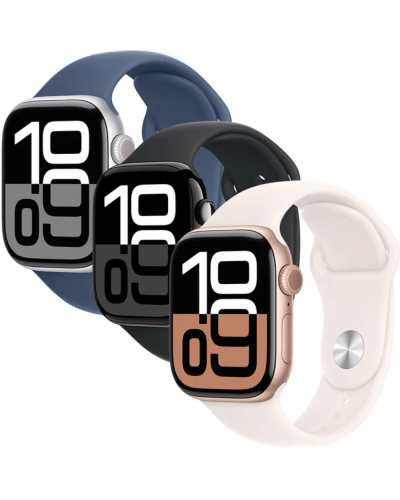 Apple Watch Series 10 42mm Rose Gold W/Light Blush sport Band S/M MWWH3QI/A