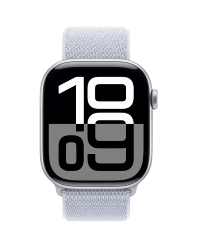 Apple Watch Series 10 46mm Silver W/Blue Cloud sport Loop MWWN3QI/A