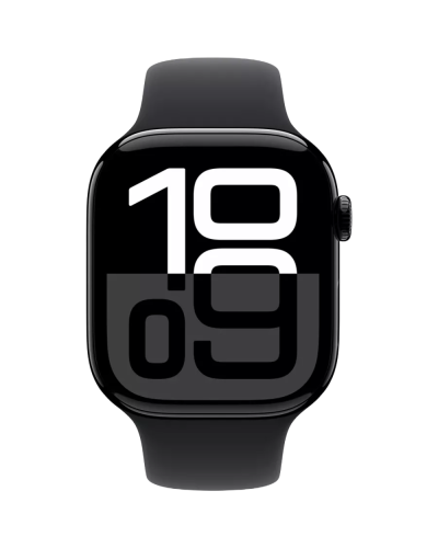 Apple Watch Series 10 46mm Jet Black W/Black sport Band M/L MWWQ3QI/A