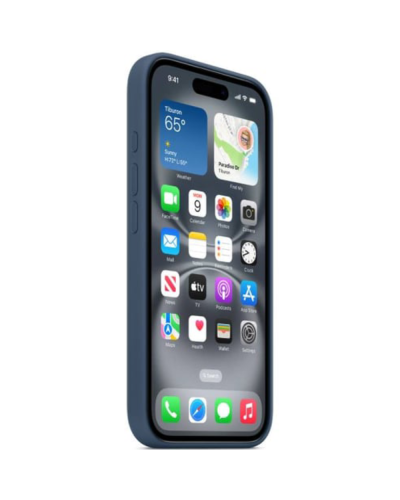 Qoruyucu örtük Apple iPhone 16 Silicone Case W/MagSafe Denim MYY23ZM/A