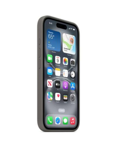 Qoruyucu örtük Apple iPhone 16 Silicone Case W/MagSafe Stone Gray MYY33ZM/A