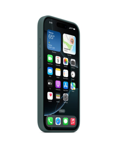 Qoruyucu örtük Apple iPhone 16 Pro Silicone Case W/MagSafe Lake Green MYYR3ZM/A