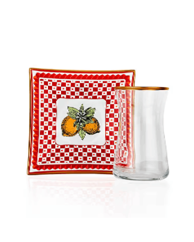 Çay üçün fincan dəsti Schafer Print Kare 8 parça  8699131836071