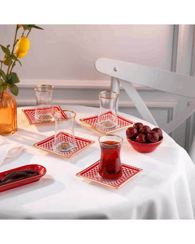 Çay üçün fincan dəsti Schafer Print Kare 8 parça  8699131836071