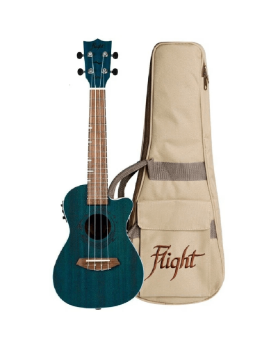Ukulele Flight DUC380 CEQ Topaz Concert