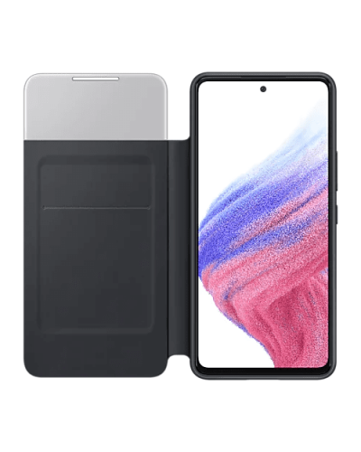 Qoruyucu örtük Samsung A53 Smart S View Wallet Cover Black EF-EA536PBEGRU