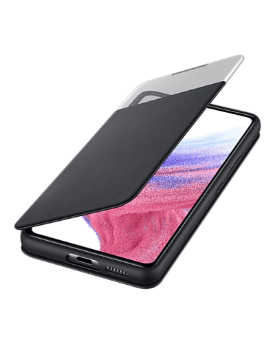 Qoruyucu örtük Samsung A53 Smart S View Wallet Cover Black EF-EA536PBEGRU
