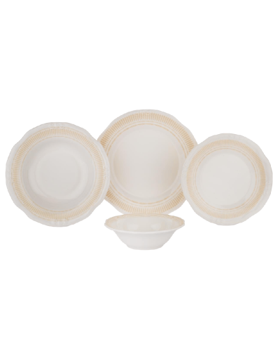 Serviz dəsti Schafer Nostalgia Dinnerware 24 parça Krem 8699131799161