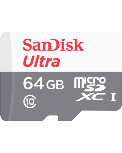 Yaddaş kartı SanDisk 64 GB Ultra microSDXC 100 mb/s CL-10 SDSQUNR-064G-GN3MN