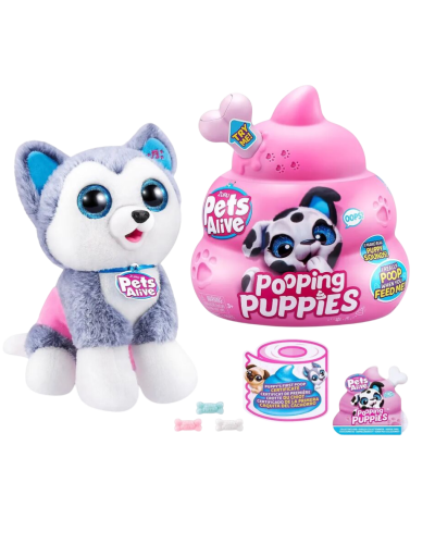 Oyuncaq Zuru S001 Pets Alive Pooping Puppies Series 1 Interactive Plush 193052050311
