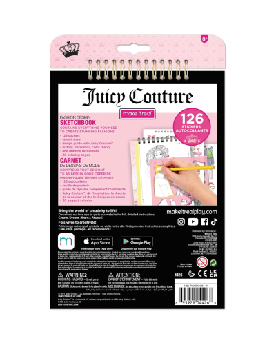 Bloknot Make It Real Juiicy Couture Fashion Design Sketchbook 4426MR / 695929044268