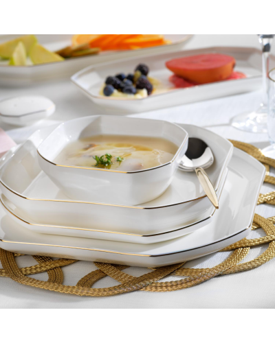 Serviz dəsti Schafer Graceful Bone 56 parça Qızılı 8699131809105