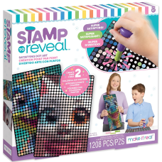 İnteraktiv nöqtə sənəti  Make it Real Stamp Reveal 2 PK (Cool Cat & Smily Dino) 1472MR / 695929014728