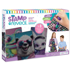 İnteraktiv nöqtə sənəti  Make it Real Stamp Reveal 3 PK (Dj Bunny,Frog Princess,Chillin Panda) 1473MR / 695929014735