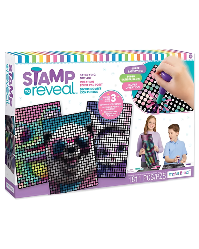 İnteraktiv nöqtə sənəti  Make it Real Stamp Reveal 3 PK (Dj Bunny,Frog Princess,Chillin Panda) 1473MR / 695929014735