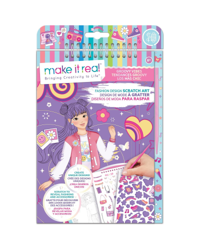 Bloknot Make it Real Fashion Design Scratch Art Groovy Vibes 3211MR / 695929032111