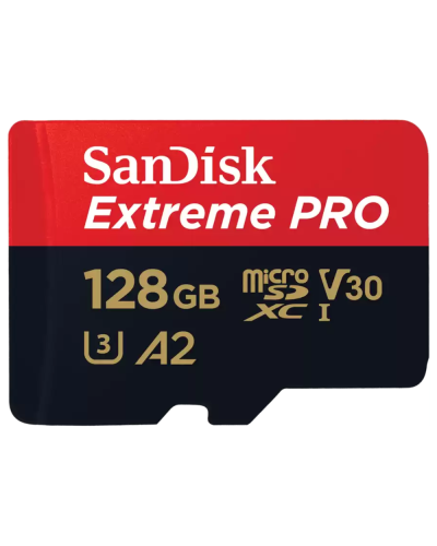 MicroSDXC SanDisk 128 GB Extreme Pro with Adapter SDSQXCD-128G-GN6MA