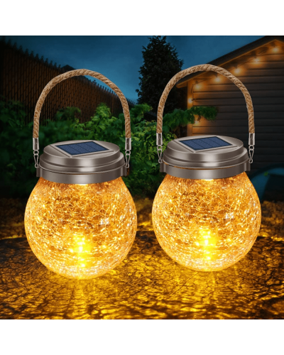 Smart Solar Hanging Lights Glass SLRT-007
