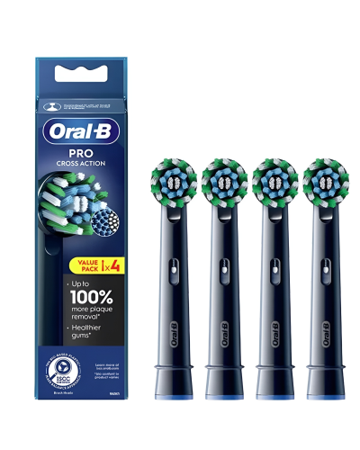 Elektrikli diş fırçası başlığı Oral-B EB50BRX 4CT CrossAction Qara