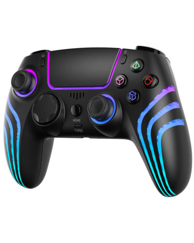Oyun manipulyatoru Porodo PS4 with Cool Light Patterns Black