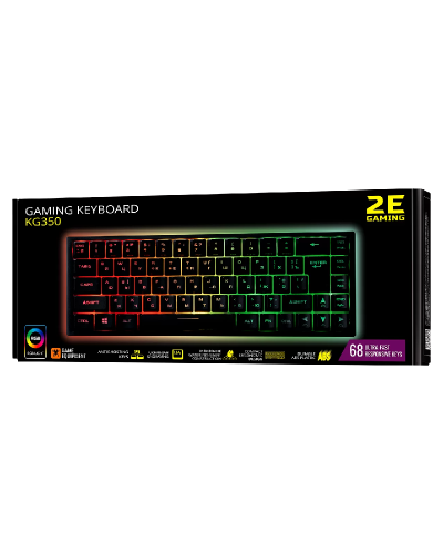 Gaming Keyboard 2E KG350 RGB 68 key Black / KG350UBK
