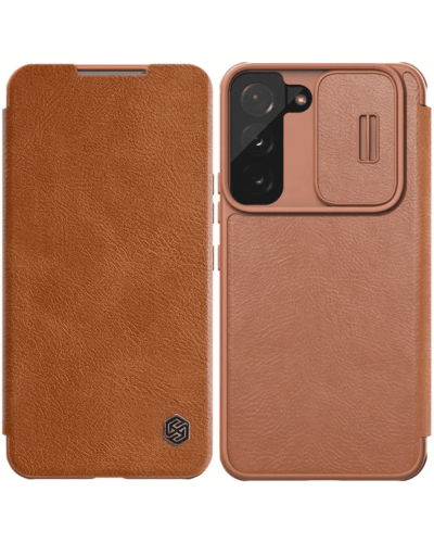 Qoruyucu örtük Nillkin Samsung S22 Qin Pro Leather Brown 5519