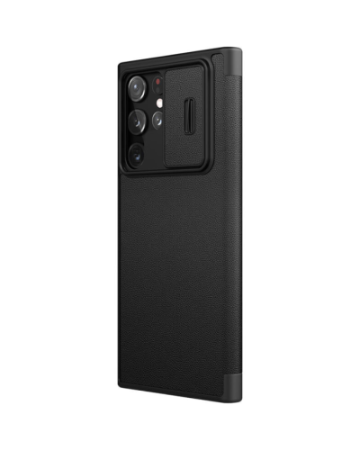 Qoruyucu örtük Nillkin Samsung S22 Ultra Qin Pro Leather Black 5564