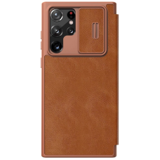 Qoruyucu örtük Nillkin Samsung S22 Ultra Qin Pro Leather Brown 5571