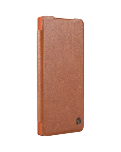 Qoruyucu örtük Nillkin Samsung S22 Ultra Qin Pro Leather Brown 5571