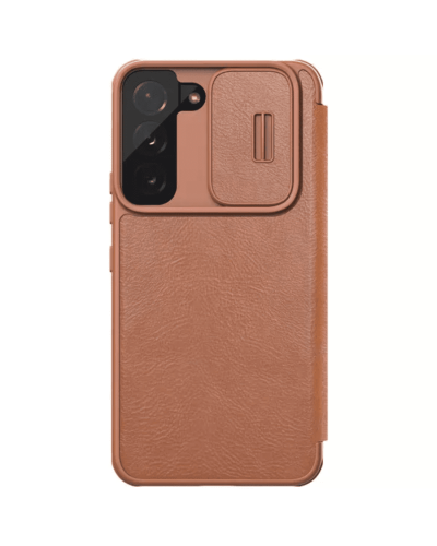 Qoruyucu örtük Nillkin Samsung S22+ Qin Pro Leather Brown 5540