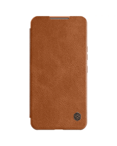 Qoruyucu örtük Nillkin Samsung S22+ Qin Pro Leather Brown 5540