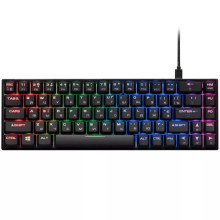 Gaming Keyboard  2E KG370 RGB 68 Key Gateron Blue Switch Black