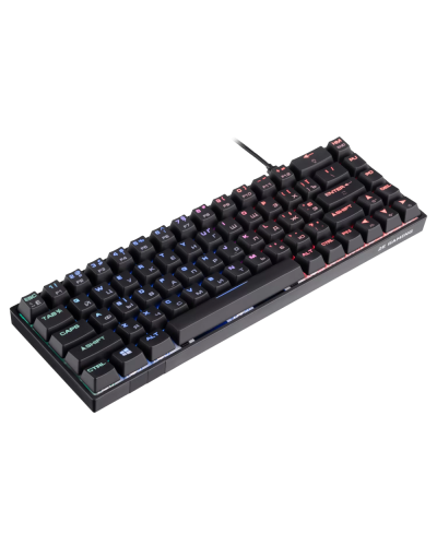 Gaming Keyboard  2E KG370 RGB 68 Key Gateron Blue Switch Black