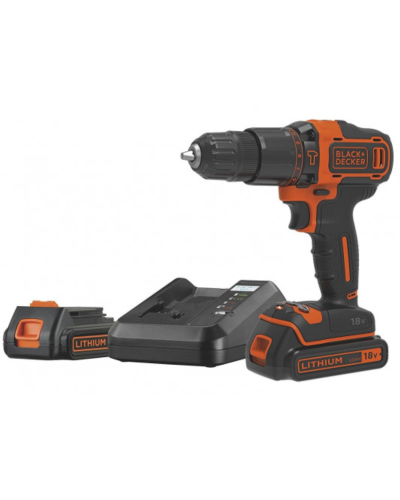 Drel-şurup bağlayan Black&Decker  BDCHD18KB-QW CASE (2X1.5)
