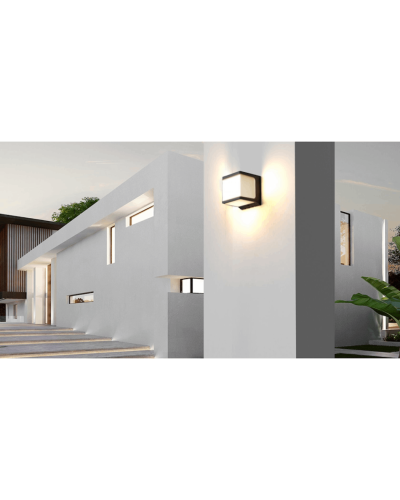 Smart solar portable wall lights - cube black SLRT-0123