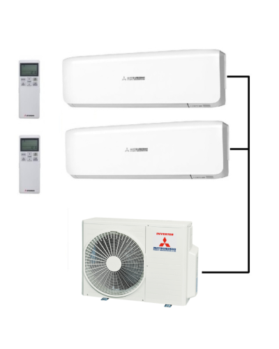 Multi-split xarici blok Mitsubishi SCM40ZS-W(R32)2Port