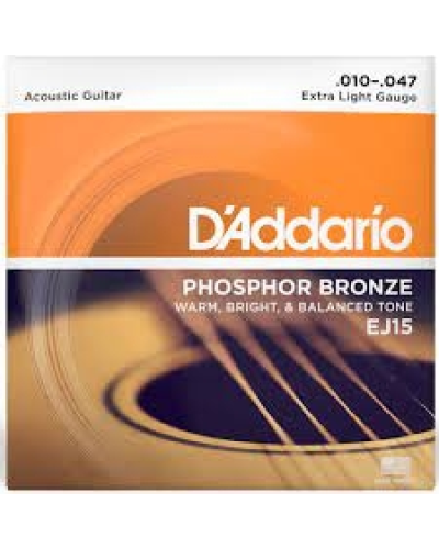 D-Addario EJ15 Phosphor Bronze 10-47 Extra Light