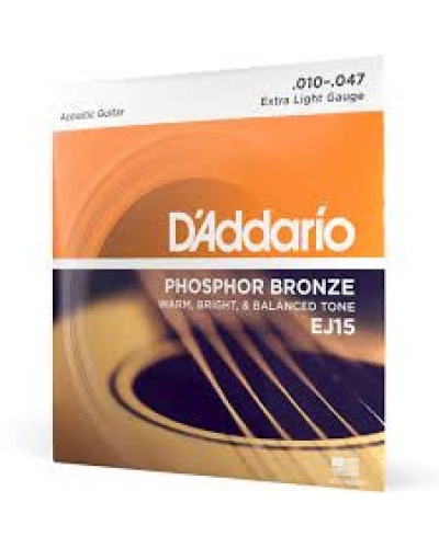 D-Addario EJ15 Phosphor Bronze 10-47 Extra Light