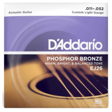 D-Addario EJ26 Phosphor Bronze 11-52 Costom Light