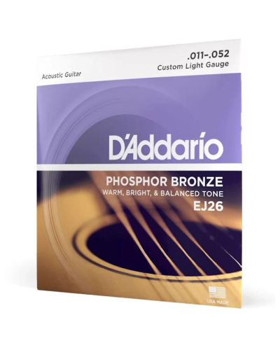 D-Addario EJ26 Phosphor Bronze 11-52 Costom Light