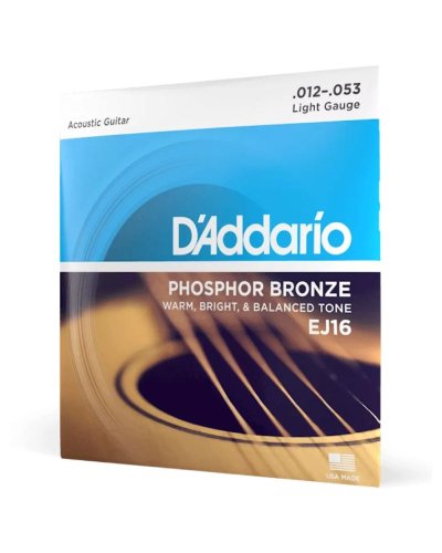 D-Addario EJ16 Phosphor Bronze 12-53 Light