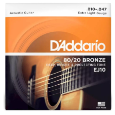 D-Addario EJ10 80/20 Bronze 10-47 Extra Light