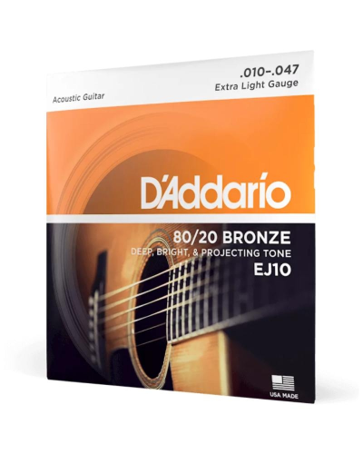 D-Addario EJ10 80/20 Bronze 10-47 Extra Light