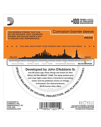 D-Addario EJ10 80/20 Bronze 10-47 Extra Light