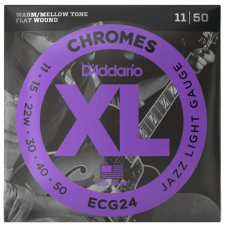 D-Addario ECG24 XL Chromes Flatwound 11-50 Jazz Light