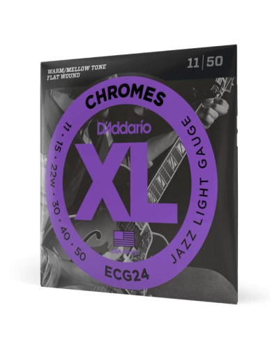 D-Addario ECG24 XL Chromes Flatwound 11-50 Jazz Light