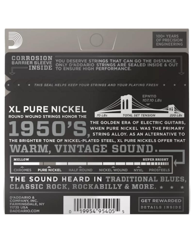 D-Addario EPN110 Pure Nickel 10-45 Regular Light