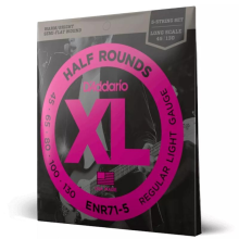 D-Addario ENR71-5 XL Half Rounds Nickel 45-130 Long Scale